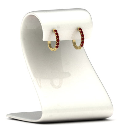 Modern Huggie Hoop Earrings Fascinating Diamonds