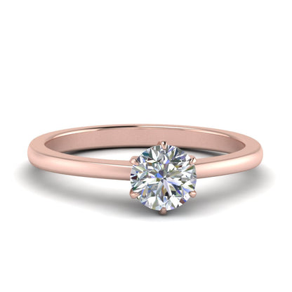 Classic Six Prong Solitaire Ring Fascinating Diamonds