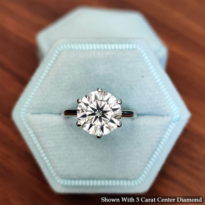 Classic Six Prong Solitaire Ring Fascinating Diamonds