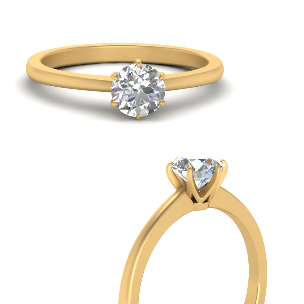 Classic Six Prong Solitaire Ring Fascinating Diamonds
