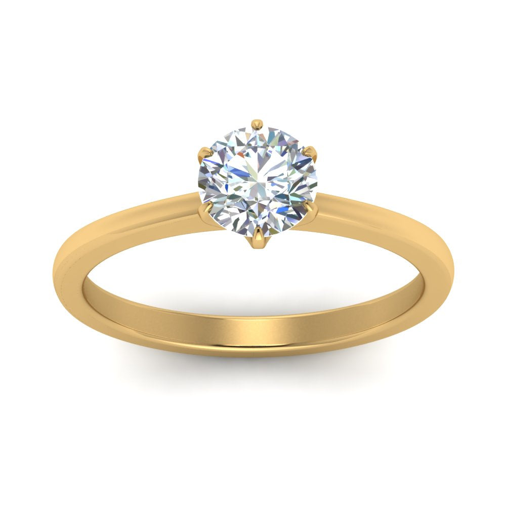 Classic Six Prong Solitaire Ring Fascinating Diamonds