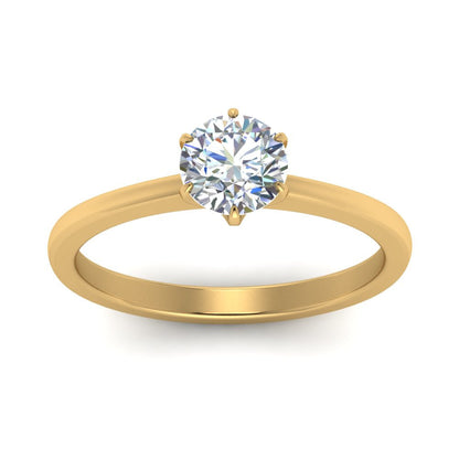 Classic Six Prong Solitaire Ring Fascinating Diamonds
