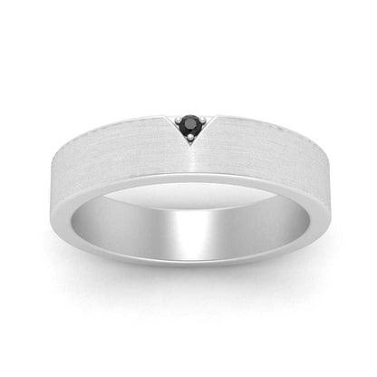 Classic V Shaped Solitaire Stone Mens Band Fascinating Diamonds