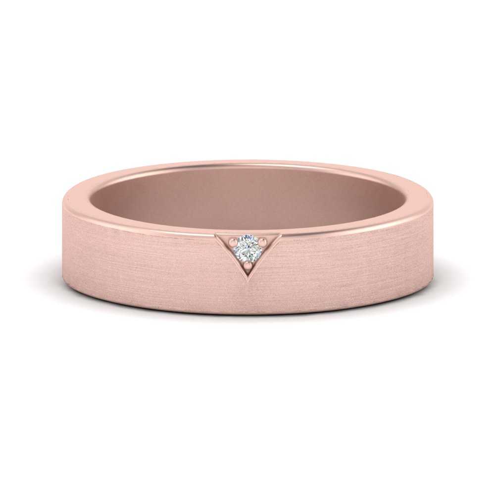 Classic V Shaped Solitaire Stone Mens Band Fascinating Diamonds