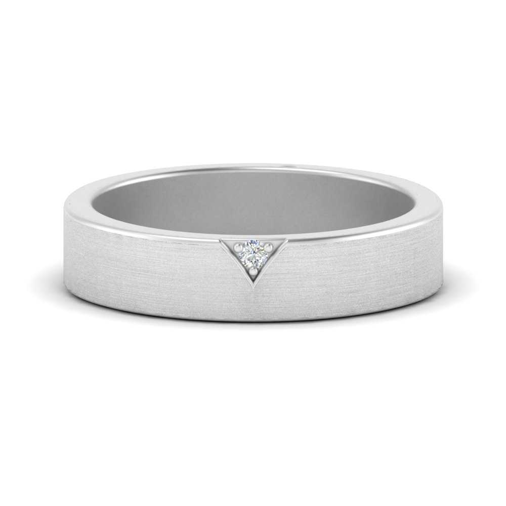 Classic V Shaped Solitaire Stone Mens Band Fascinating Diamonds