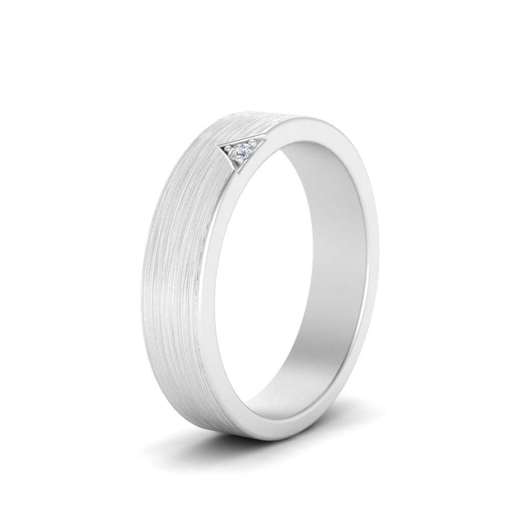 Classic V Shaped Solitaire Stone Mens Band Fascinating Diamonds