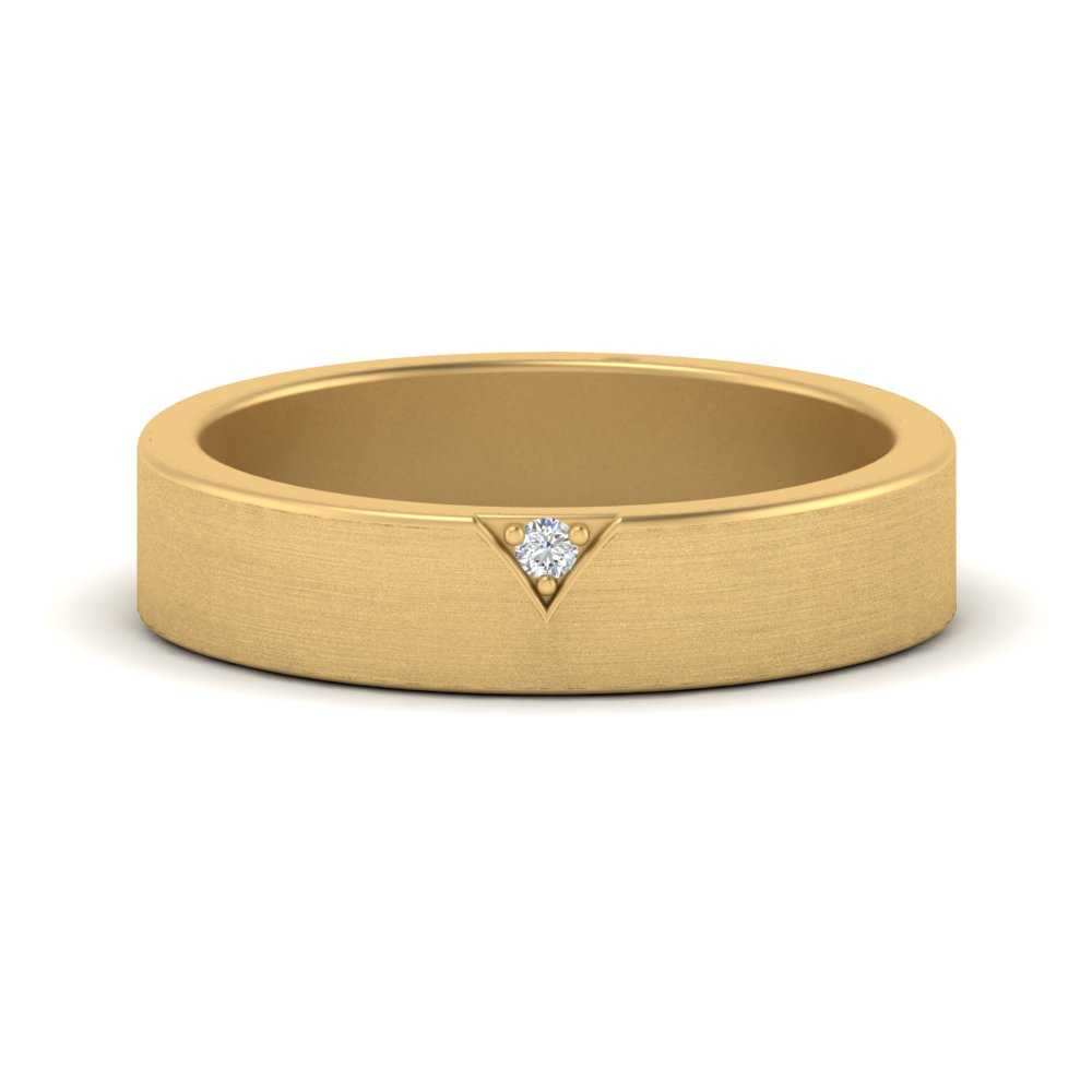 Classic V Shaped Solitaire Stone Mens Band Fascinating Diamonds