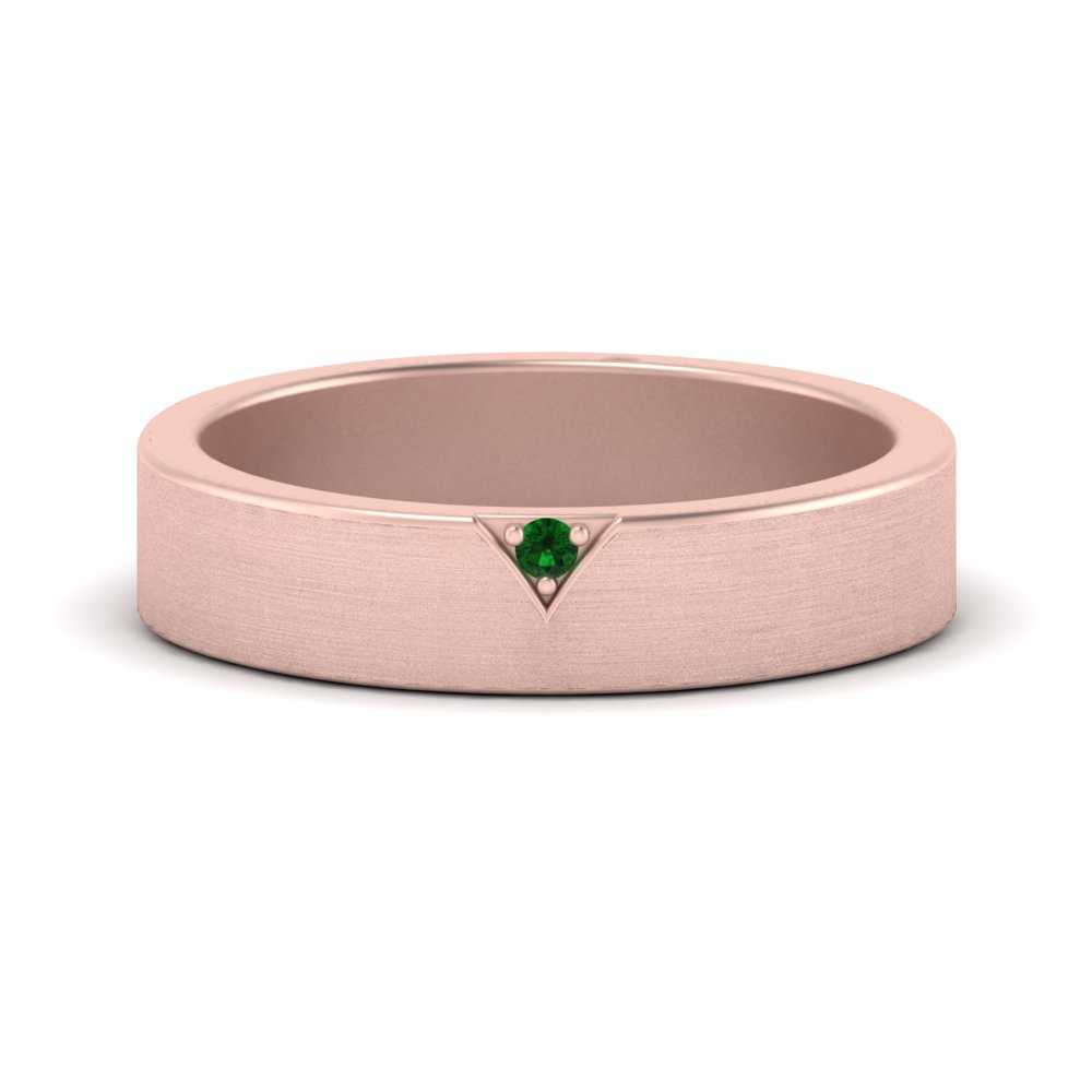Classic V Shaped Solitaire Stone Mens Band Fascinating Diamonds