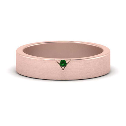 Classic V Shaped Solitaire Stone Mens Band Fascinating Diamonds