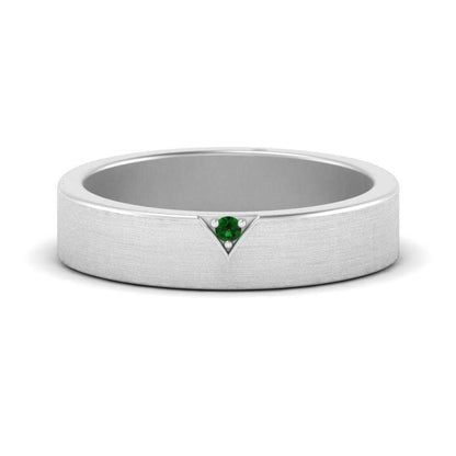 Classic V Shaped Solitaire Stone Mens Band Fascinating Diamonds