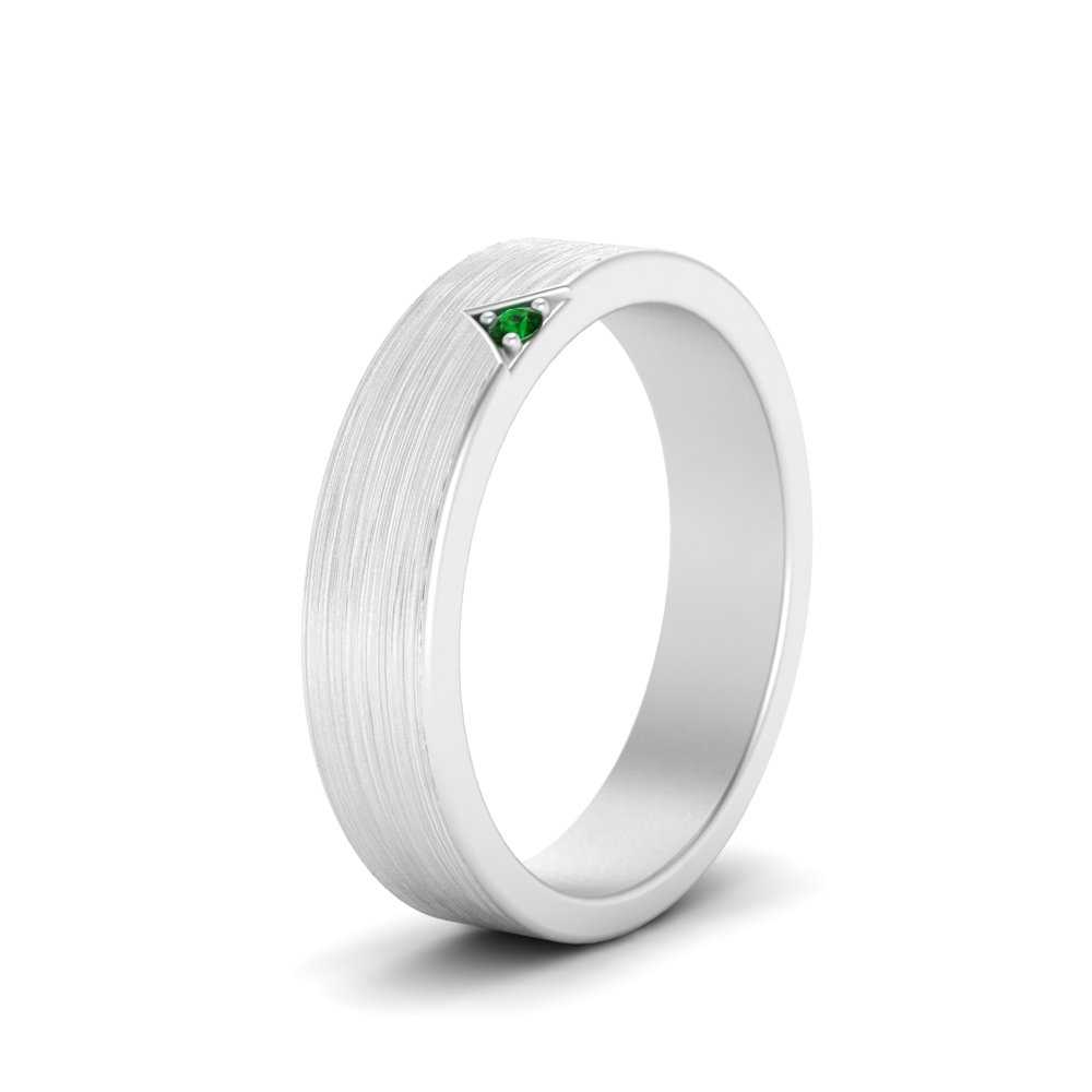 Classic V Shaped Solitaire Stone Mens Band Fascinating Diamonds
