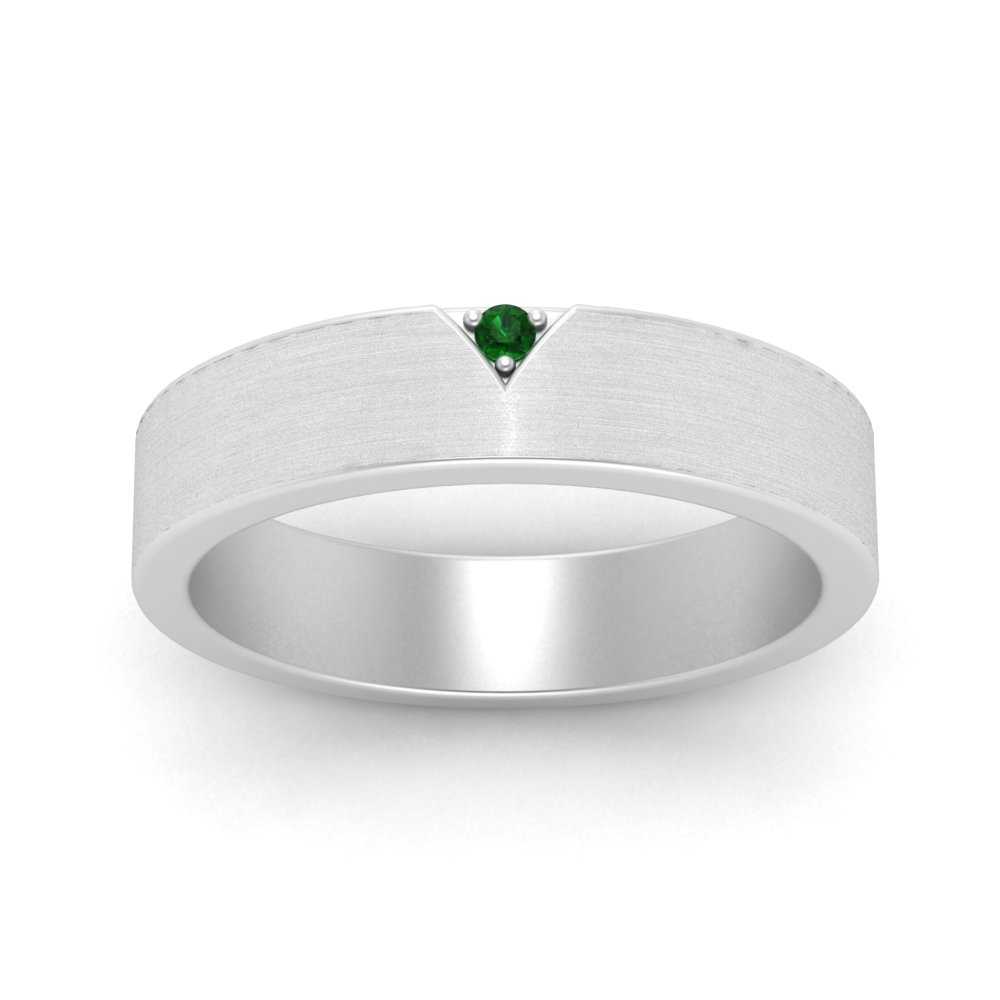 Classic V Shaped Solitaire Stone Mens Band Fascinating Diamonds
