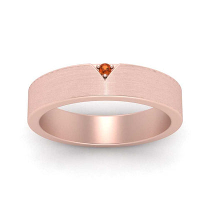 Classic V Shaped Solitaire Stone Mens Band Fascinating Diamonds