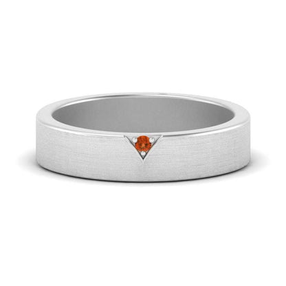 Classic V Shaped Solitaire Stone Mens Band Fascinating Diamonds