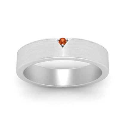 Classic V Shaped Solitaire Stone Mens Band Fascinating Diamonds