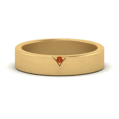Classic V Shaped Solitaire Stone Mens Band Fascinating Diamonds
