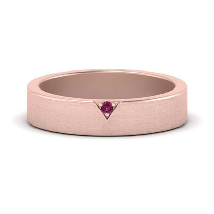 Classic V Shaped Solitaire Stone Mens Band Fascinating Diamonds