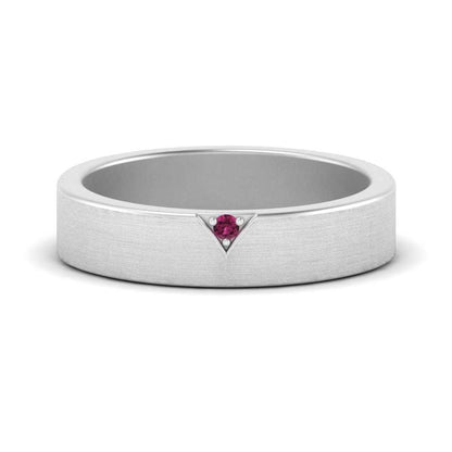 Classic V Shaped Solitaire Stone Mens Band Fascinating Diamonds