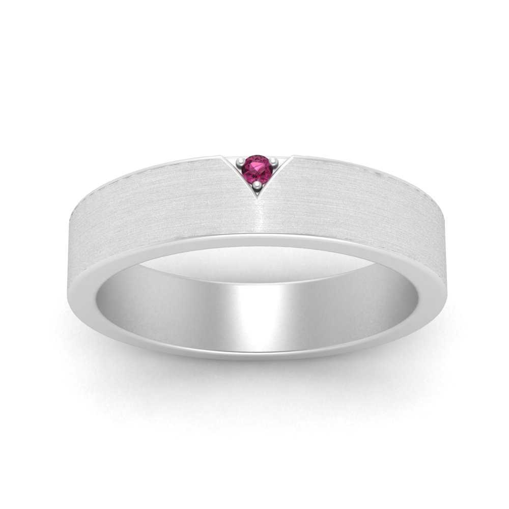 Classic V Shaped Solitaire Stone Mens Band Fascinating Diamonds