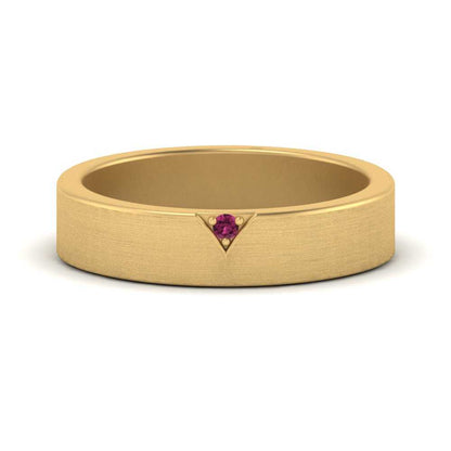Classic V Shaped Solitaire Stone Mens Band Fascinating Diamonds