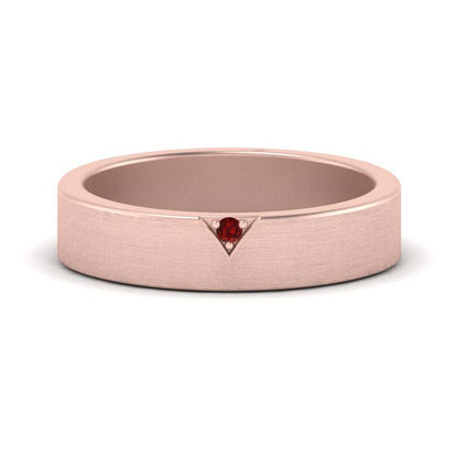 Classic V Shaped Solitaire Stone Mens Band Fascinating Diamonds