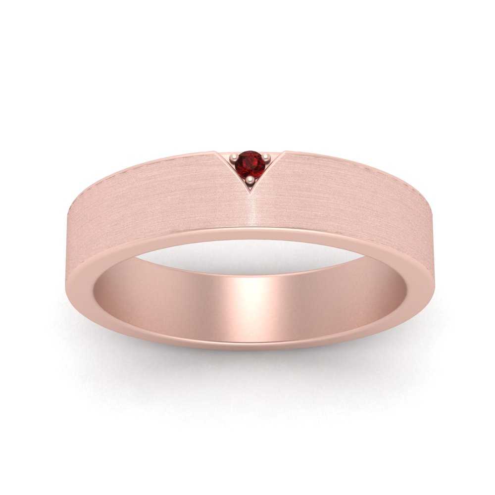 Classic V Shaped Solitaire Stone Mens Band Fascinating Diamonds