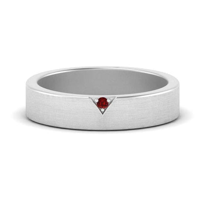 Classic V Shaped Solitaire Stone Mens Band Fascinating Diamonds