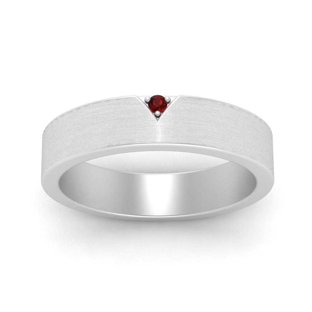 Classic V Shaped Solitaire Stone Mens Band Fascinating Diamonds