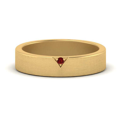 Classic V Shaped Solitaire Stone Mens Band Fascinating Diamonds