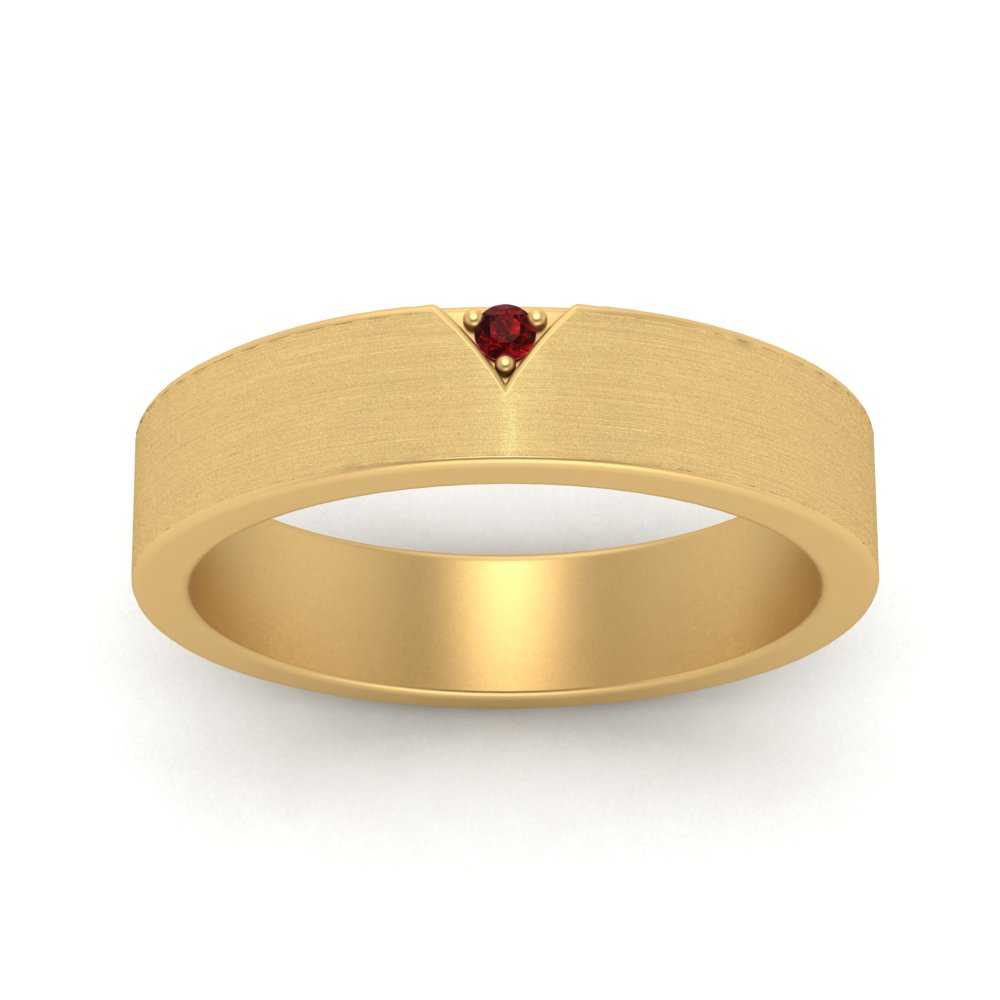 Classic V Shaped Solitaire Stone Mens Band Fascinating Diamonds
