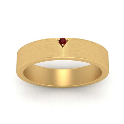 Classic V Shaped Solitaire Stone Mens Band Fascinating Diamonds