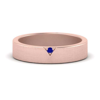 Classic V Shaped Solitaire Stone Mens Band Fascinating Diamonds