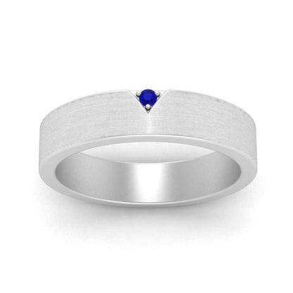 Classic V Shaped Solitaire Stone Mens Band Fascinating Diamonds
