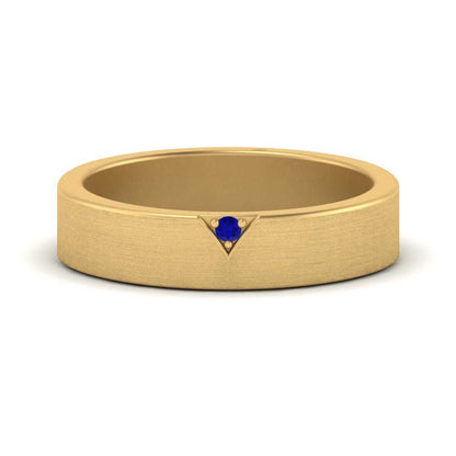 Classic V Shaped Solitaire Stone Mens Band Fascinating Diamonds