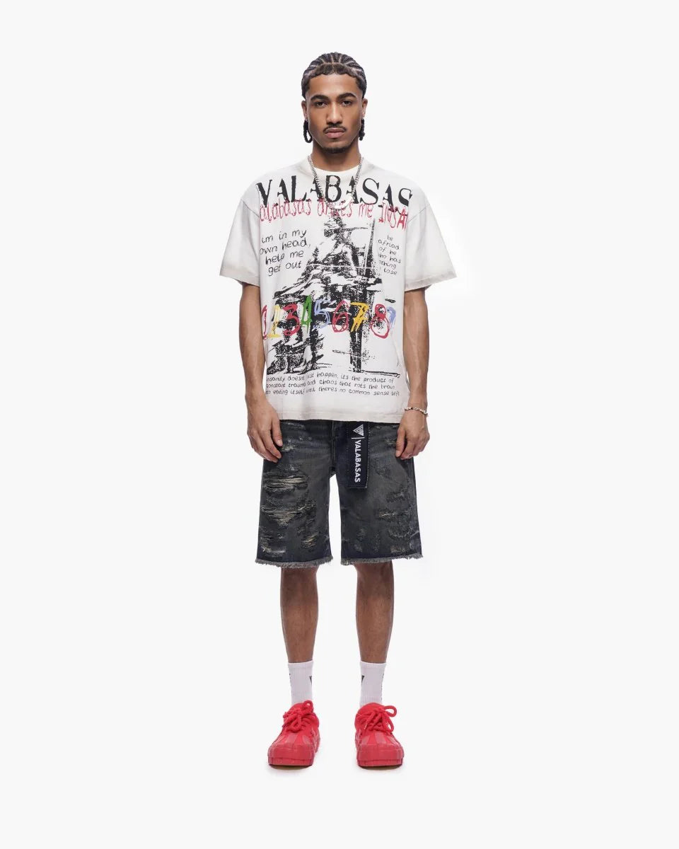Valabasas Clipped Jorts - Dark Dirty Blue Denim Exchange