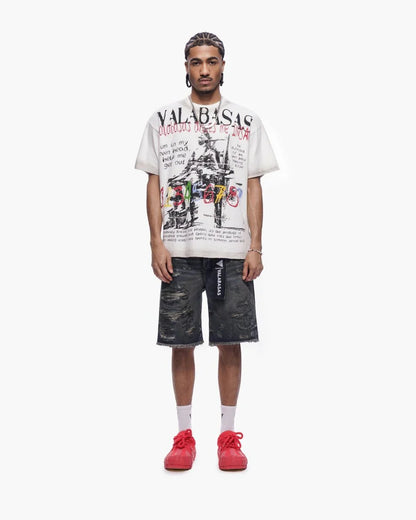 Valabasas Clipped Jorts - Dark Dirty Blue Denim Exchange