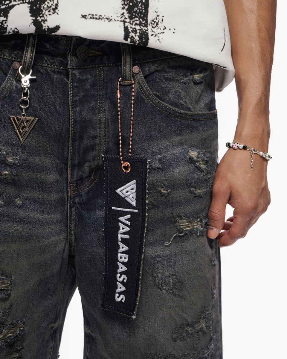 Valabasas Clipped Jorts - Dark Dirty Blue Denim Exchange