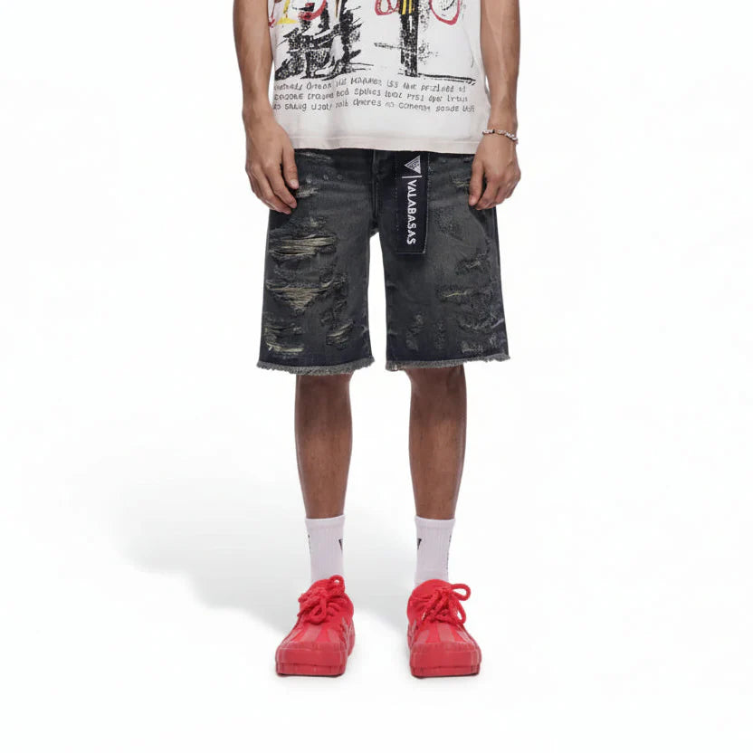 Valabasas Clipped Jorts - Dark Dirty Blue Denim Exchange