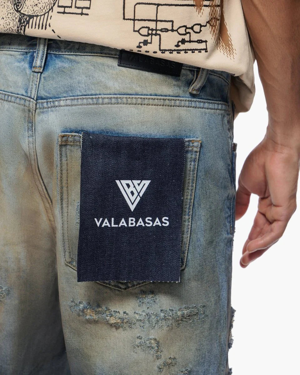 Valabasas Clipped Jorts - Dirty Washed Denim Exchange