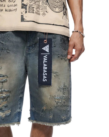 Valabasas Clipped Jorts - Dirty Washed Denim Exchange