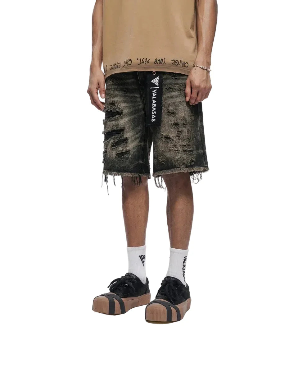 Valabasas Clipped Jorts - Grey Washed Denim Exchange