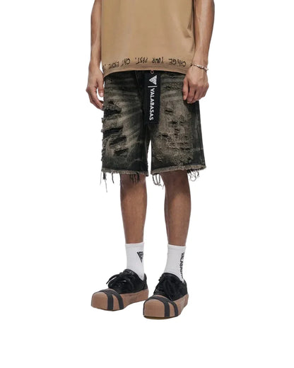 Valabasas Clipped Jorts - Grey Washed Denim Exchange