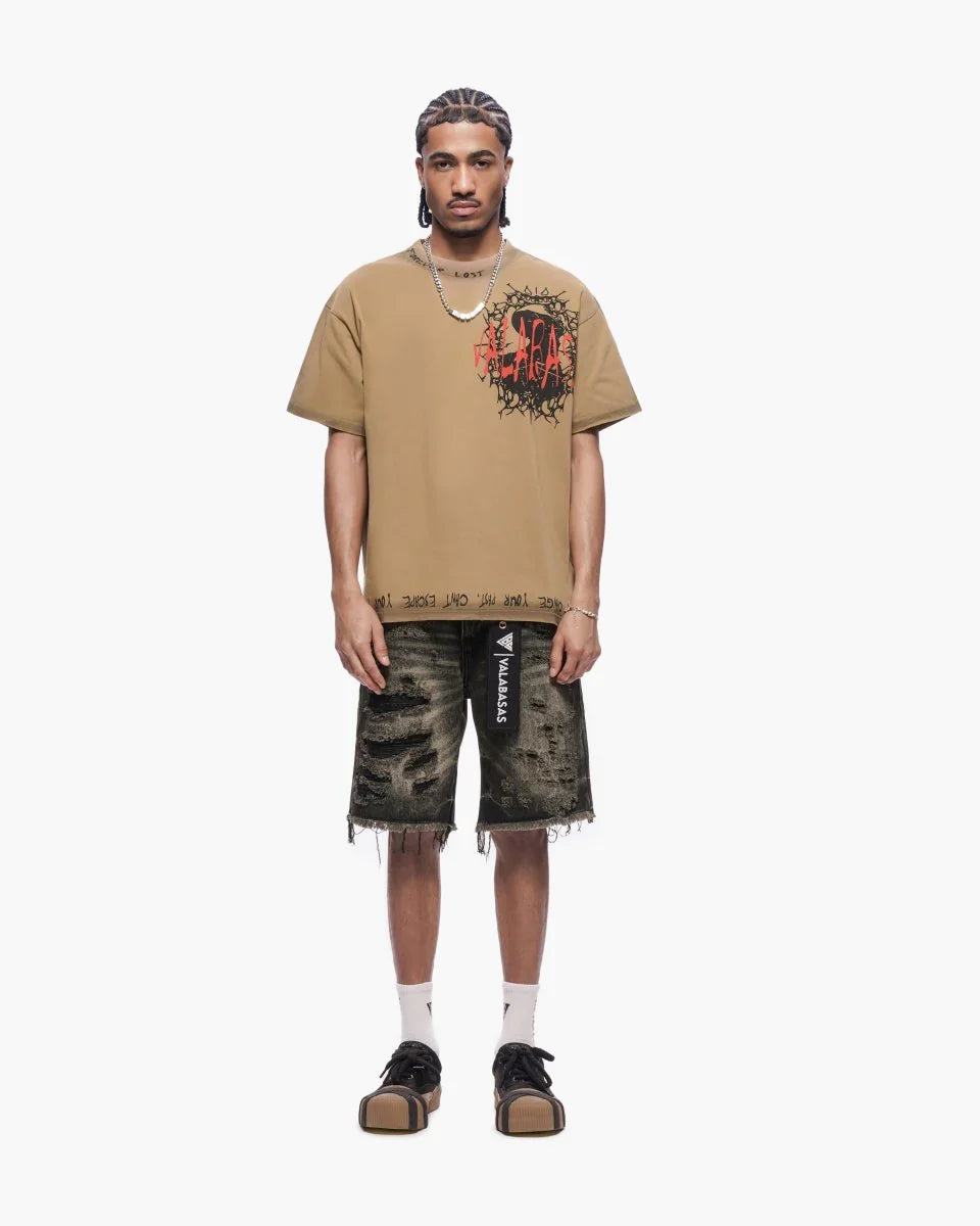 Valabasas Clipped Jorts - Grey Washed Denim Exchange