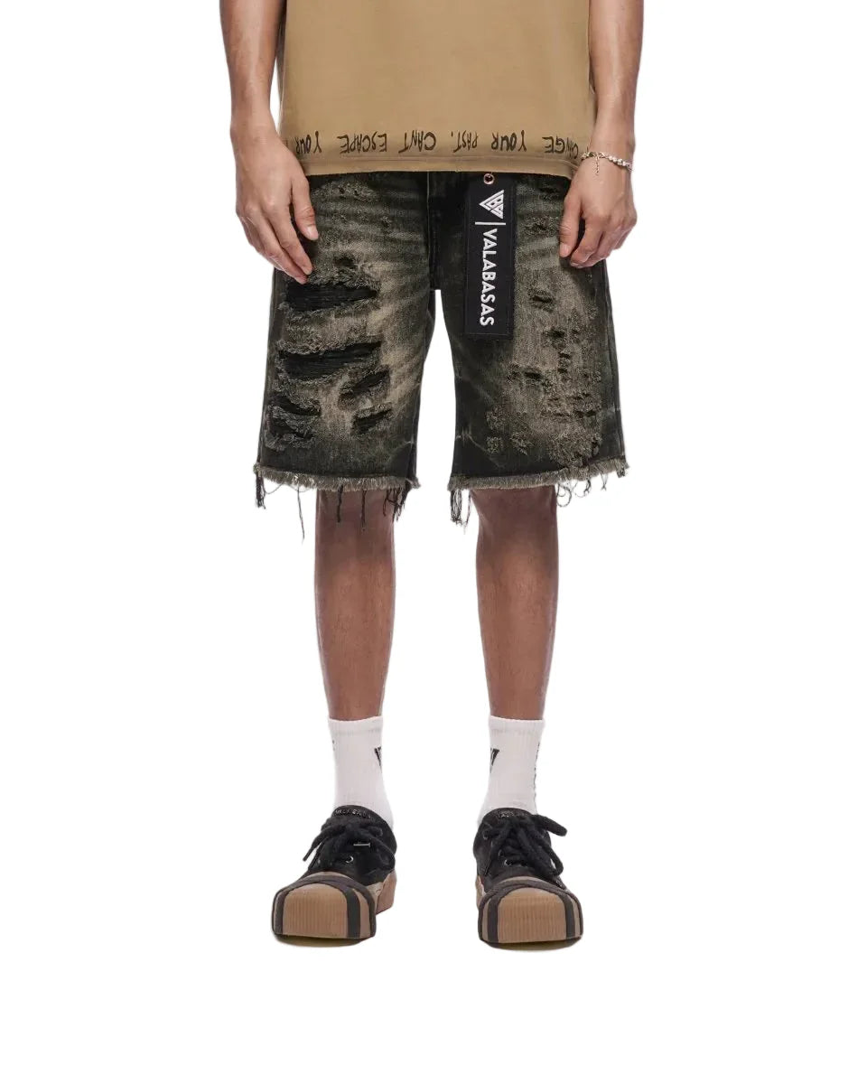 Valabasas Clipped Jorts - Grey Washed Denim Exchange