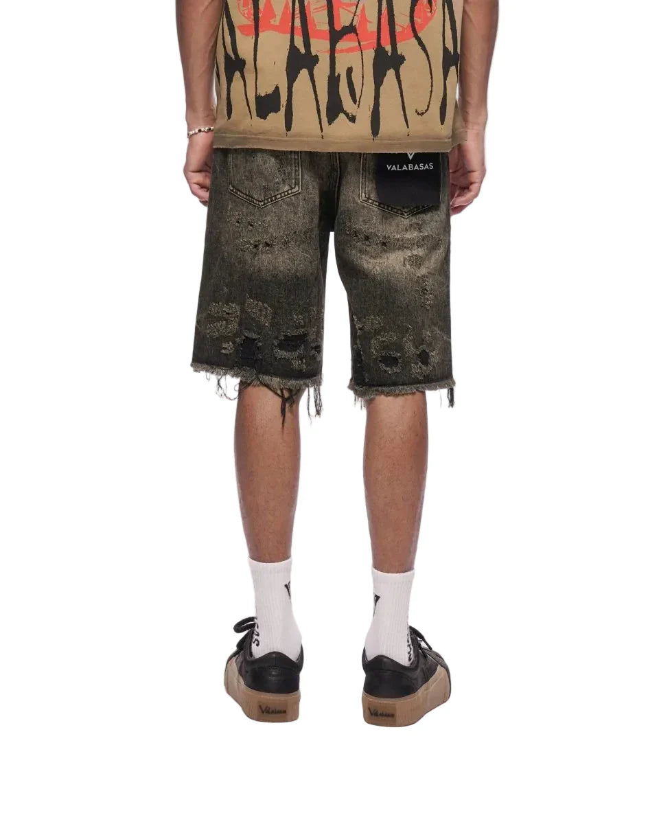 Valabasas Clipped Jorts - Grey Washed Denim Exchange