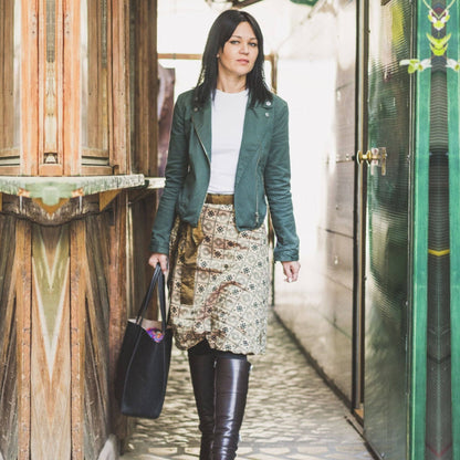 Knee-Length: "Mini" Sari Wrap Skirts
