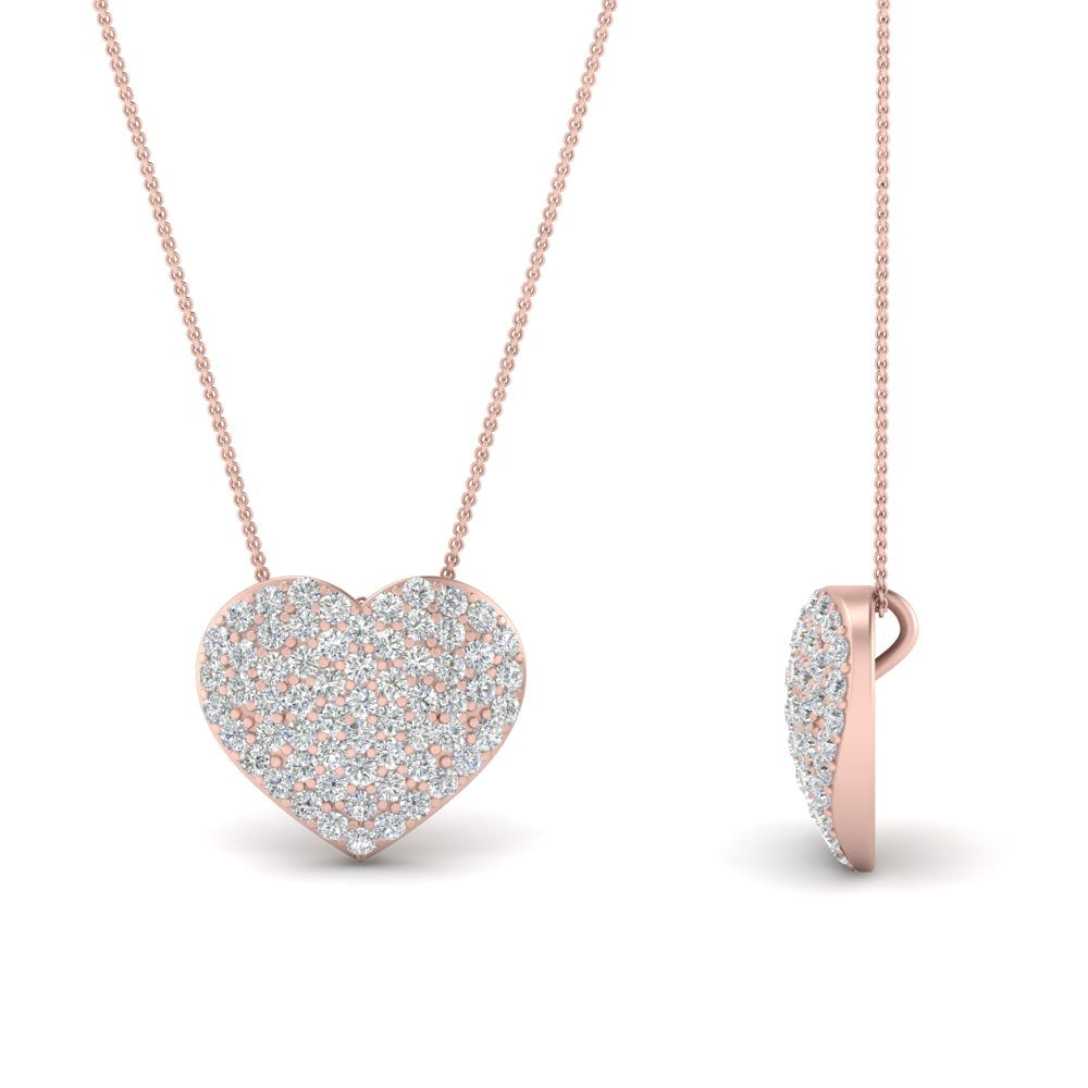 Heart Cluster Diamond Pendant Fascinating Diamonds