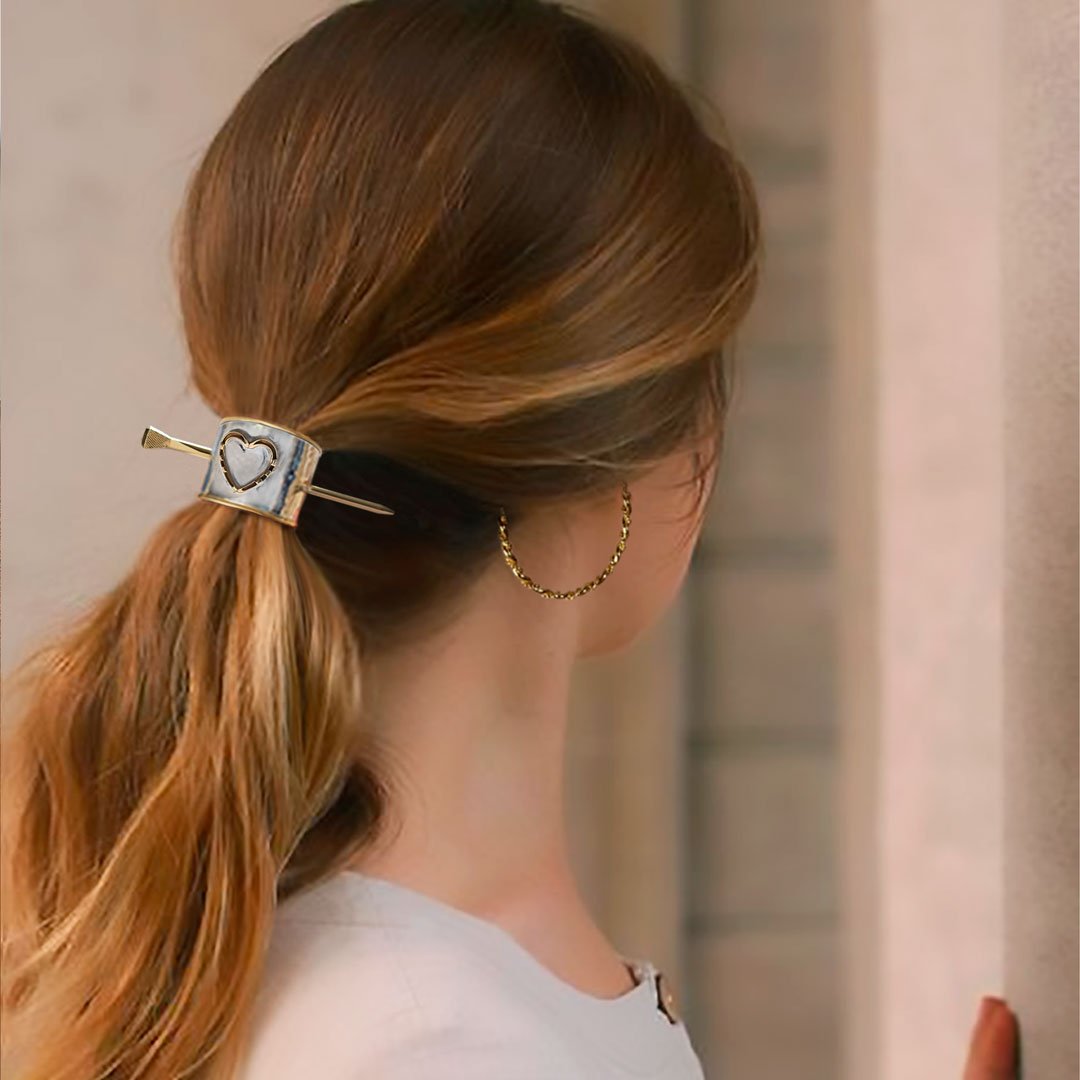 Cody - Horseshoe Heart Ponytail Cuff in Two Tone Urban-Equestrian