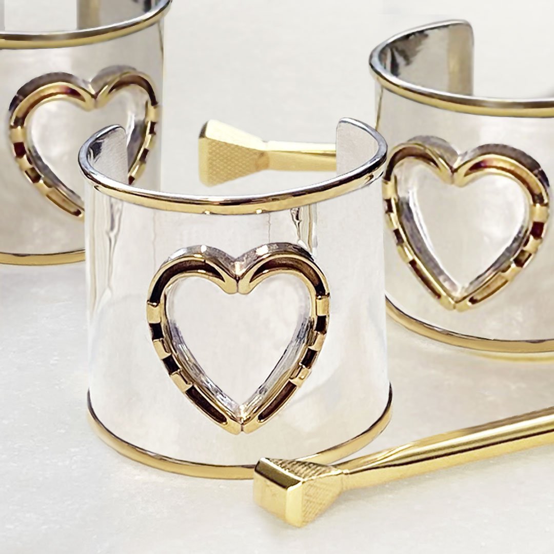 Cody - Horseshoe Heart Ponytail Cuff in Two Tone Urban-Equestrian