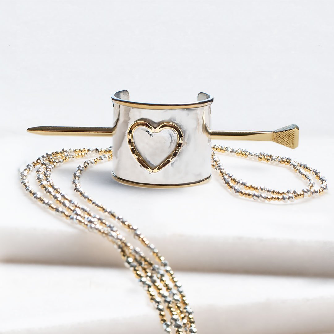 Cody - Horseshoe Heart Ponytail Cuff in Two Tone Urban-Equestrian